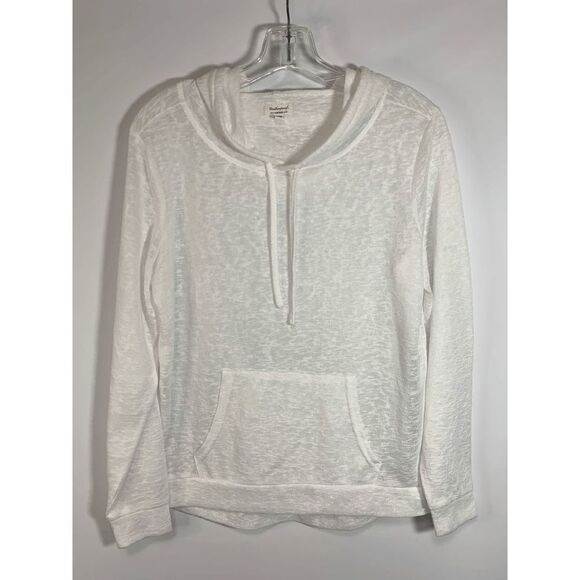 Weatherproof Vintage Women's Hooded White See Through Jacket Long Sleeve Small - Picture 1 of 7